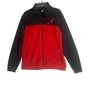 Columbia Alabama Crimson Tide Flanker Fleece Full-Zip Jacket Size Medium